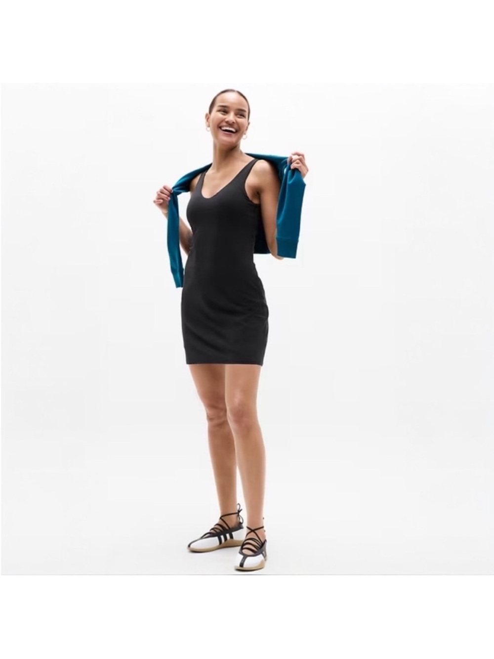 Athleta Black Transcend Dress NWT MEDIUM